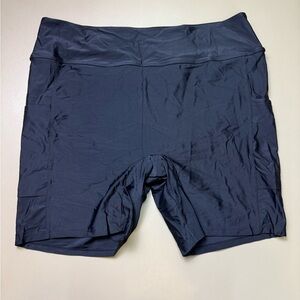 Tournesol Women’s Boyleg Swim Shorts 3X UPF 50+ High Waisted With Pockets NWT